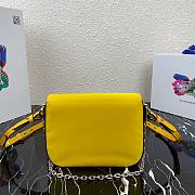 Prada Nylon and Leather Identity Shoulder Bag 1BD263 Yellow  - 3