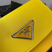 Prada Nylon and Leather Identity Shoulder Bag 1BD263 Yellow  - 5