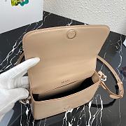 Prada Nylon and Leather Identity Shoulder Bag 1BD263 Beige  - 2