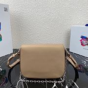 Prada Nylon and Leather Identity Shoulder Bag 1BD263 Beige  - 5