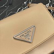 Prada Nylon and Leather Identity Shoulder Bag 1BD263 Beige  - 6