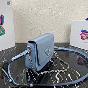 Prada Nylon and Leather Identity Shoulder Bag 1BD263 Blue - 3