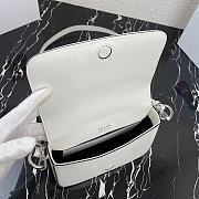 Prada Nylon and Leather Identity Shoulder Bag 1BD263 White - 3