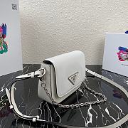 Prada Nylon and Leather Identity Shoulder Bag 1BD263 White - 4