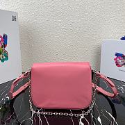 Prada Nylon and Leather Identity Shoulder Bag 1BD263 Pink  - 3