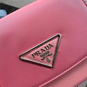 Prada Nylon and Leather Identity Shoulder Bag 1BD263 Pink  - 4