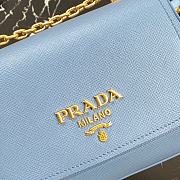 Prada Sidonie Leather Shoulder Bag 1BD275 Blue  - 6