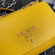 Prada Sidonie Leather Shoulder Bag 1BD275 Yellow  - 6