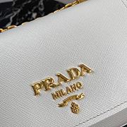 Prada Sidonie Leather Shoulder Bag 1BD275 White  - 3