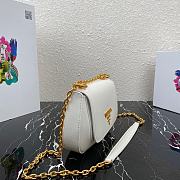 Prada Sidonie Leather Shoulder Bag 1BD275 White  - 4