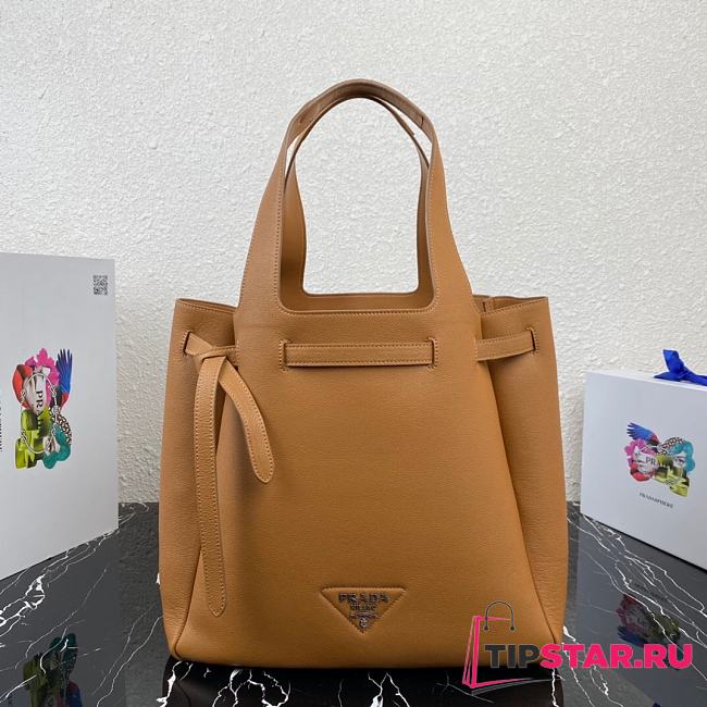 Prada Cognac Leather Tote 1BG339  - 1