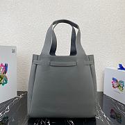 Prada Grey Leather Tote 1BG339 - 4