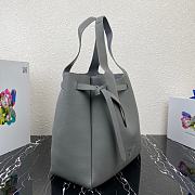 Prada Grey Leather Tote 1BG339 - 5