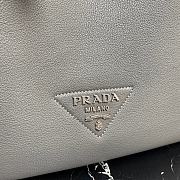 Prada Grey Leather Tote 1BG339 - 6