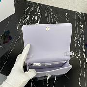 Prada Brushed Leather Shoulder Bag Purple 1BD307  - 2