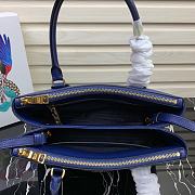 Prada Medium Galleria Saffiano Leather Bag Blue 1BA232  - 4
