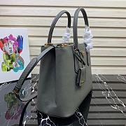 Prada Medium Galleria Saffiano Leather Bag Grey 1BA232 - 6