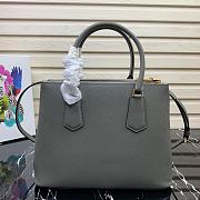 Prada Medium Galleria Saffiano Leather Bag Grey 1BA232 - 4