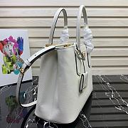 Prada Medium Galleria Saffiano Leather Bag White 1BA232 - 5