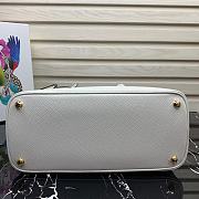 Prada Medium Galleria Saffiano Leather Bag White 1BA232 - 3