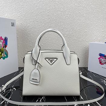 Prada Medium Saffiano Leather Bag White 1BA297