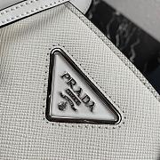 Prada Medium Saffiano Leather Bag White 1BA297 - 3