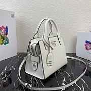 Prada Medium Saffiano Leather Bag White 1BA297 - 6
