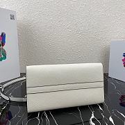 Prada Medium Saffiano Leather Bag White 1BA297 - 5