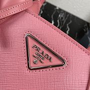 Prada Medium Saffiano Leather Bag Pink 1BA297 - 5