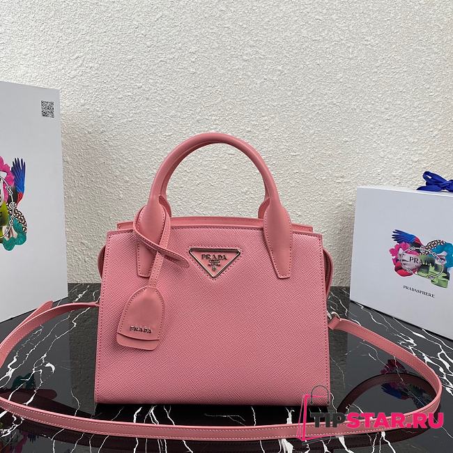 Prada Medium Saffiano Leather Bag Pink 1BA297 - 1