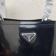 Black Leather Tote Bag With Pouch Prada 1BA319 - 2