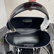 Black Leather Tote Bag With Pouch Prada 1BA319 - 3