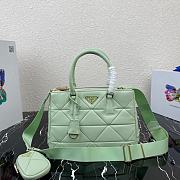 Prada Small Quilted Lambskin Galleria Bag 1BA863 Green   - 1