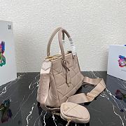 Prada Small Quilted Lambskin Galleria Bag 1BA863 Beige   - 6