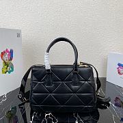 Prada Small Quilted Lambskin Galleria Bag 1BA863 Black  - 2