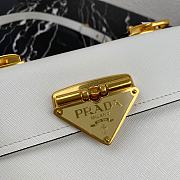 PRADA Saffiano Leather Symbole Bag (White) 1BD270 - 4