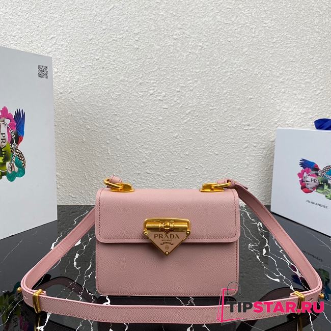 PRADA Saffiano Leather Symbole Bag (Pink) 1BD270  - 1