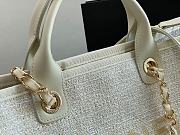 Chanel Deauville White Canvas Shopping Tote 38cm - 4