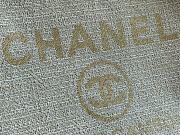 Chanel Deauville White Canvas Shopping Tote 38cm - 2