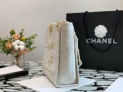 Chanel Deauville White Canvas Skin Shopping Tote 28cm - 3
