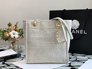 Chanel Deauville White Canvas Skin Shopping Tote 28cm - 6