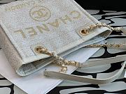Chanel Deauville White Canvas Skin Shopping Tote 28cm - 4