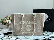 Chanel Deauville Gray Canvas Shopping Tote 34cm - 1