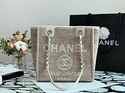 Chanel Deauville Gray Canvas Shopping Tote 28cm - 1