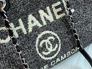 Chanel Deauville Black Canvas/Lambskin Shopping Tote 34cm - 2