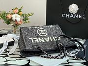 Chanel Deauville Black Canvas Shopping Tote 28cm - 4