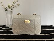 Chanel Flap Bag Aged Calfskin & Gold-Tone Metal White AS2696 - 6