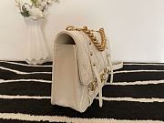 Chanel Flap Bag Aged Calfskin & Gold-Tone Metal White AS2696 - 3