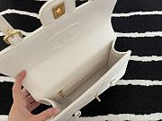 Chanel Flap Bag Aged Calfskin & Gold-Tone Metal White AS2696 - 4