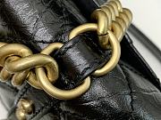 Chanel Flap Bag Aged Calfskin & Gold-Tone Metal Black AS2696  - 5